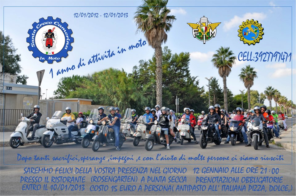  Un anno di “Santa Croce In Moto”: il presidente Caggia organizza una pizza con i consociati