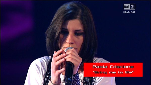  La 18enne vittoriese Paola Criscione entusiasma Piero Pelu’ sul palco di “The voice”