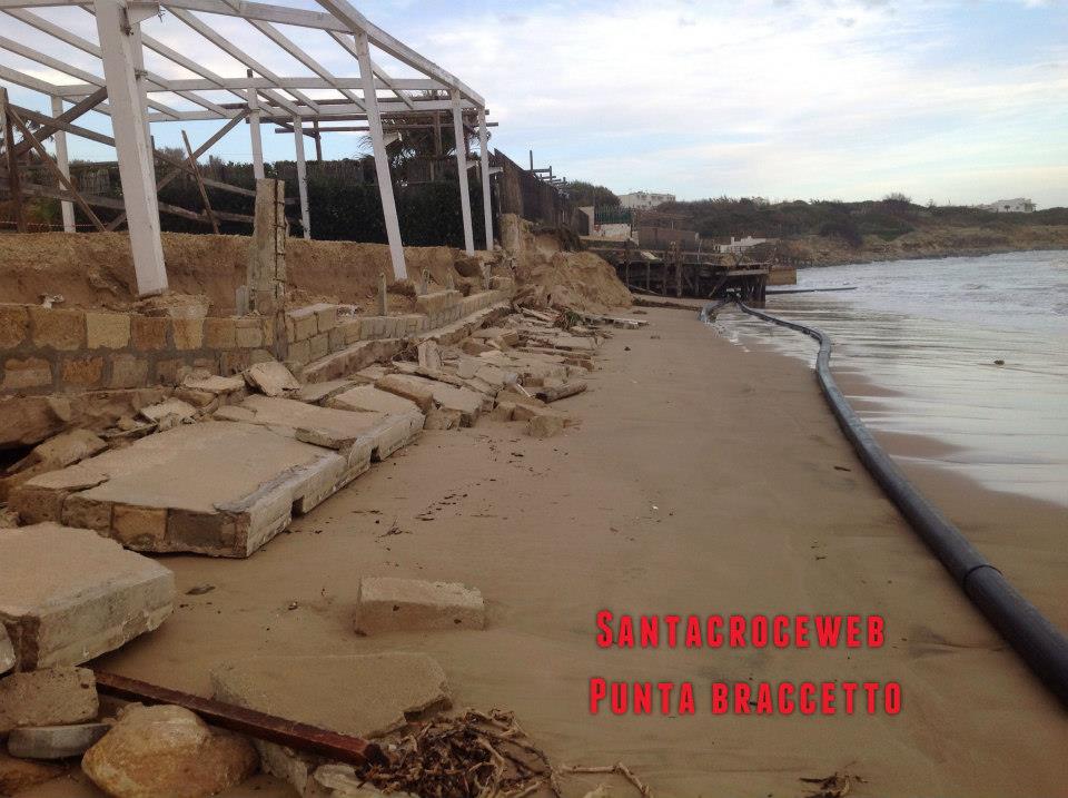  L’erosione del mare cancella lo spiaggione di Punta Braccetto, Assenza: “Necessario atttivarsi”