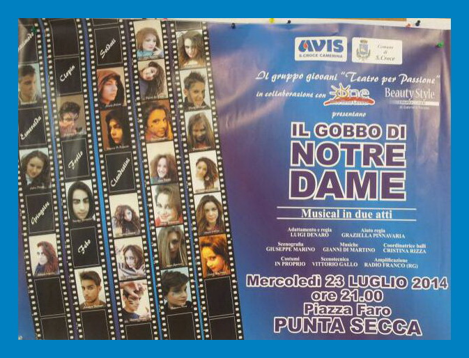  I ragazzi di ‘Teatro per Passione’ in scena domani sera a Punta Secca con “Il gobbo di Notre Dame”