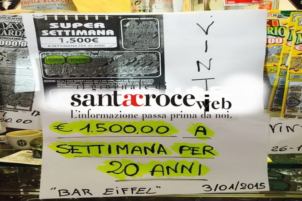   Modica – Anziana si aggiudica al “gratta e vinci” 1500 euro a settimana per vent’anni al Bar Eiffel