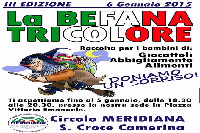  La Befana Tricolore del Circolo Meridiana: pioggia di regali per i bambini