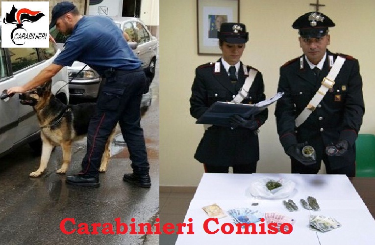  Comiso – Raffica di perquisizioni, rinvenuta droga e proiettili. Due denunce dei Carabinieri