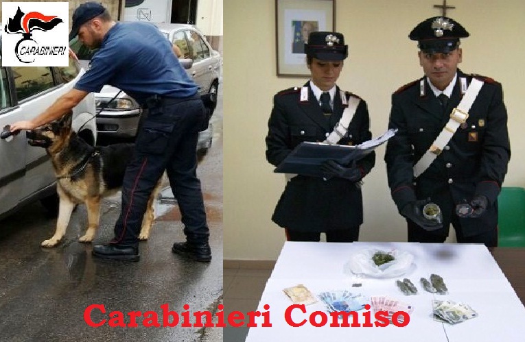 Comiso – Raffica di perquisizioni, rinvenuta droga e proiettili. Due denunce dei Carabinieri