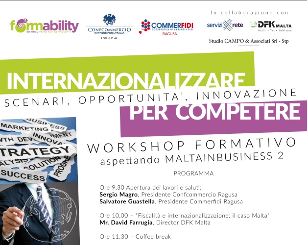  Internazionalizzare per competere: evento di formazione a Ragusa