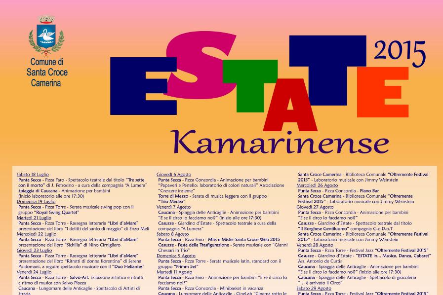 Nasce ‘Estate Kamarinense 2015’: via il 18 luglio, leggi il PROGRAMMA