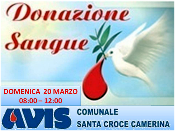  Avis, donazione prima di Pasqua: il 20 marzo dalle 8 alle 12 in sede