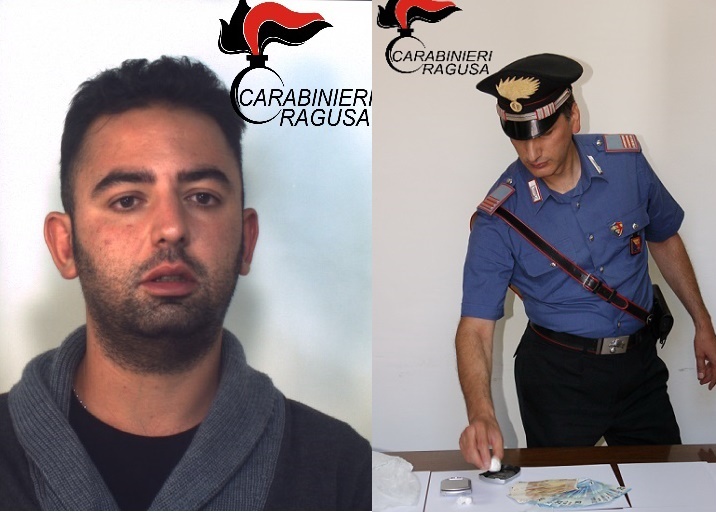  Comiso – Droga nascosta nel lampadario, arrestato dai carabinieri giovane spacciatore di cocaina