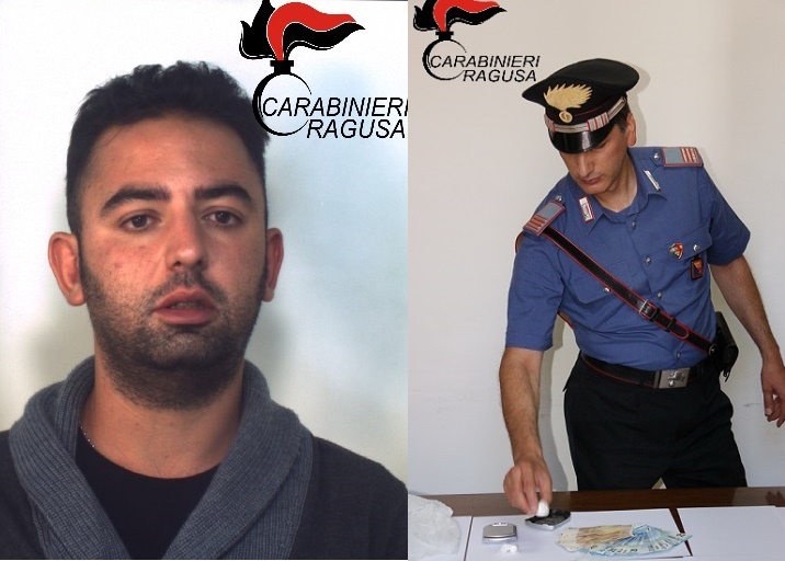 Comiso – Droga nascosta nel lampadario, arrestato dai carabinieri giovane spacciatore di cocaina