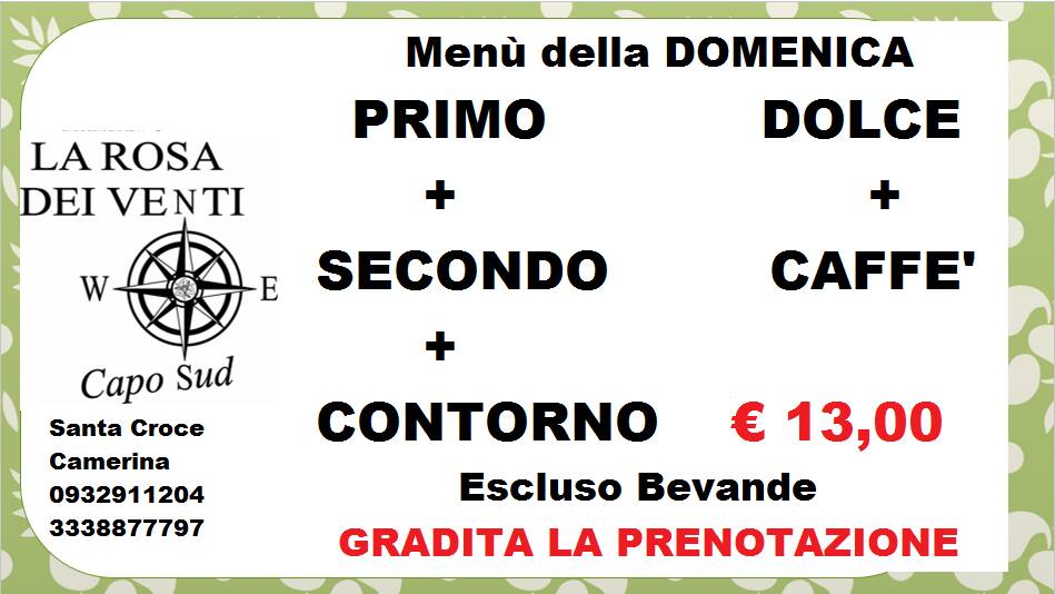 Il menu della domenica