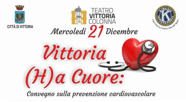  Vittoria – Convegno sulla prevenzione cardiovascolare: mercoledì 21 dicembre al teatro Colonna c’è anche Andrea Perroni