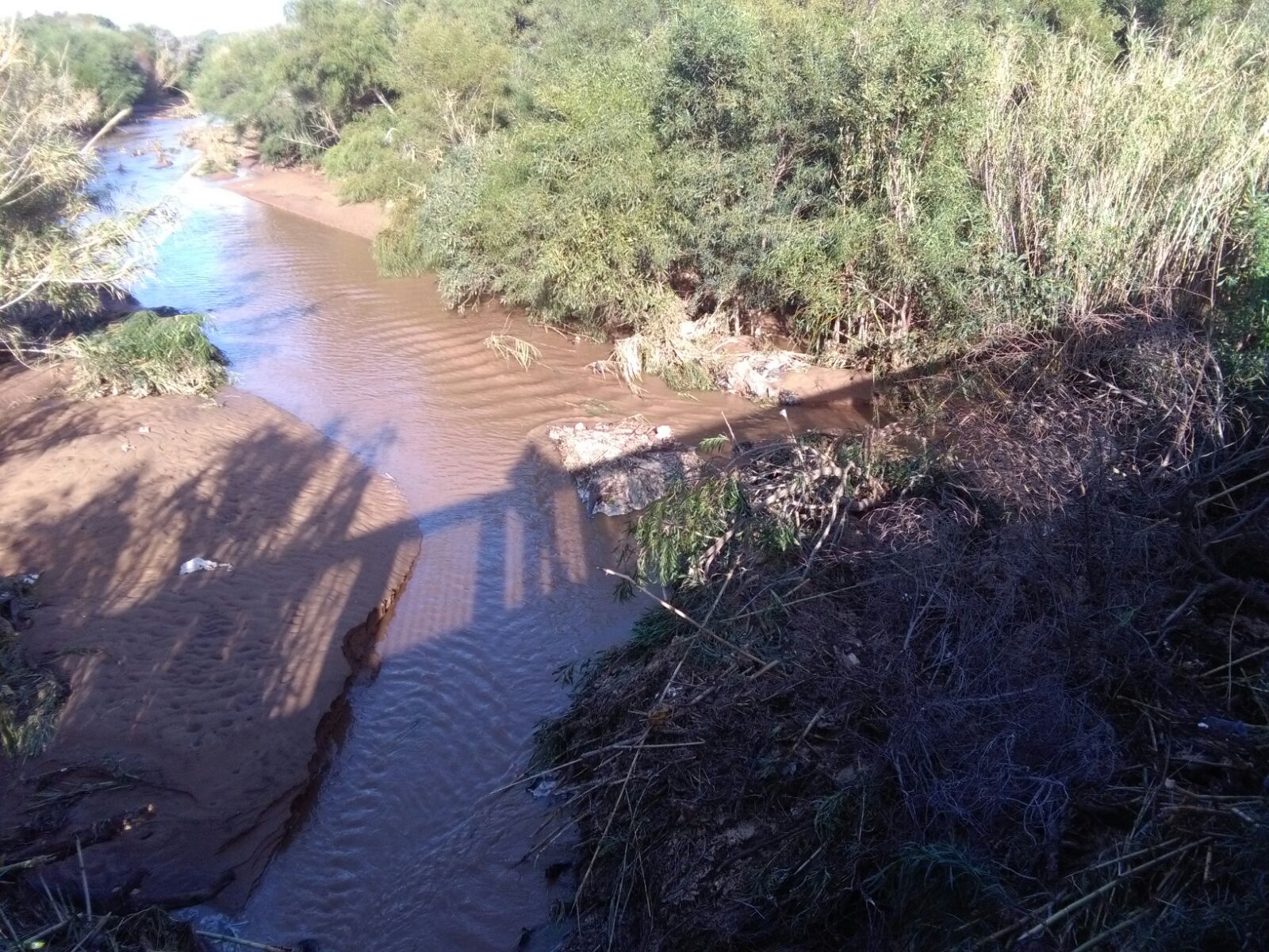  P.Braccetto, il ponte sul torrente invaso dai detriti: “Qualcuno interviene?”