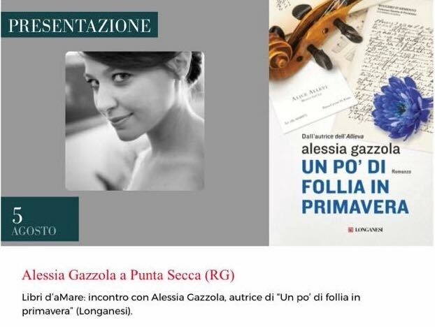  Libri d’aMare, stasera c’è Alessia Gazzola con “Un po’ di follia in primavera”