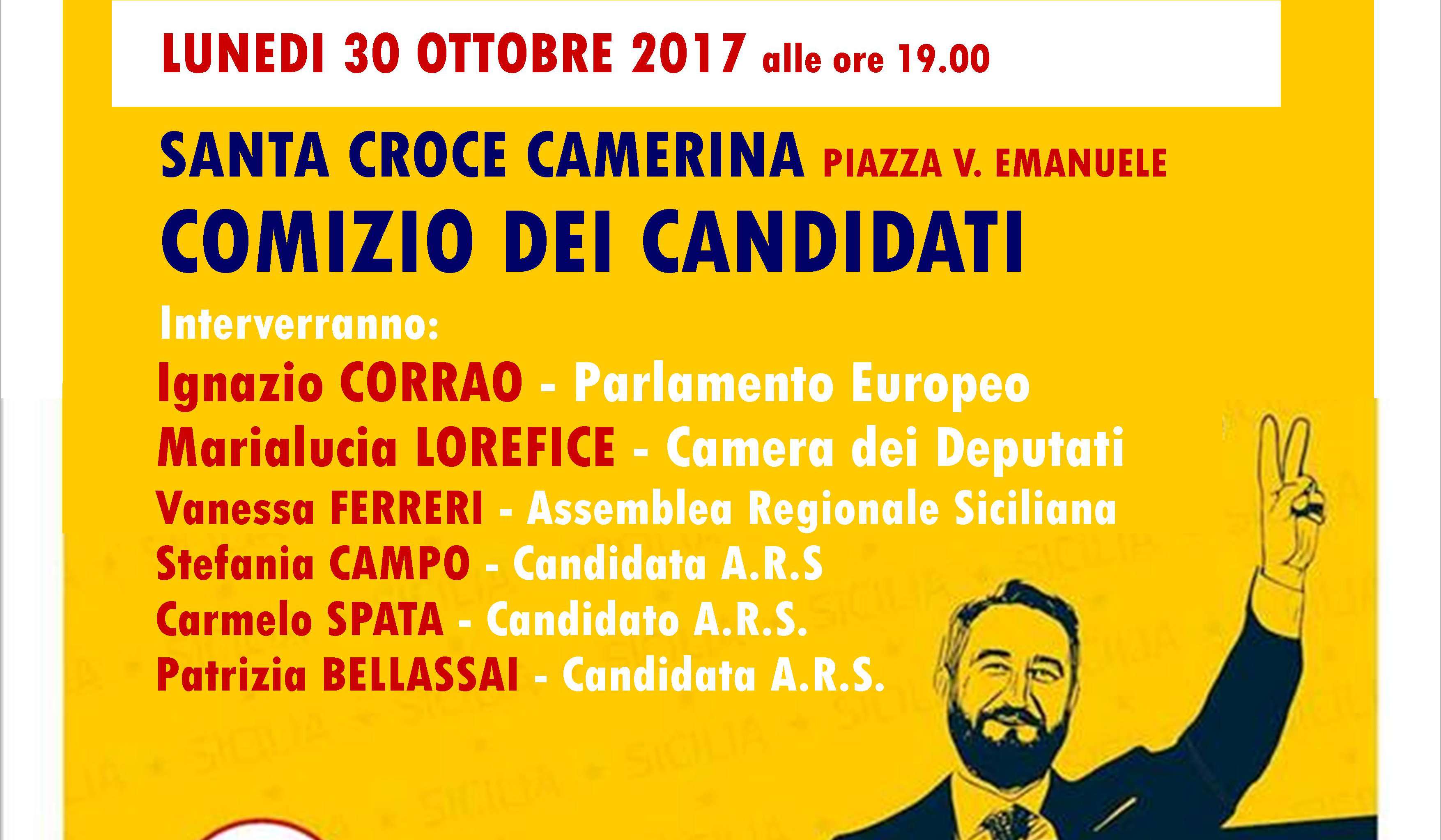 Elezioni Regionali – Appuntamenti col Movimento 5 Stelle: lunedì alle 19 il comizio di Ignazio Corrao a Santa Croce
