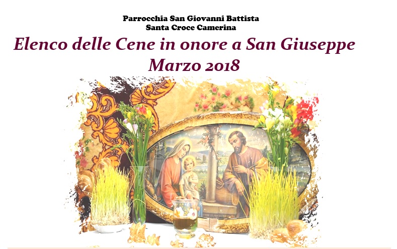  San Giuseppe, l’elenco ufficiale delle Cene: partecipano nove famiglie