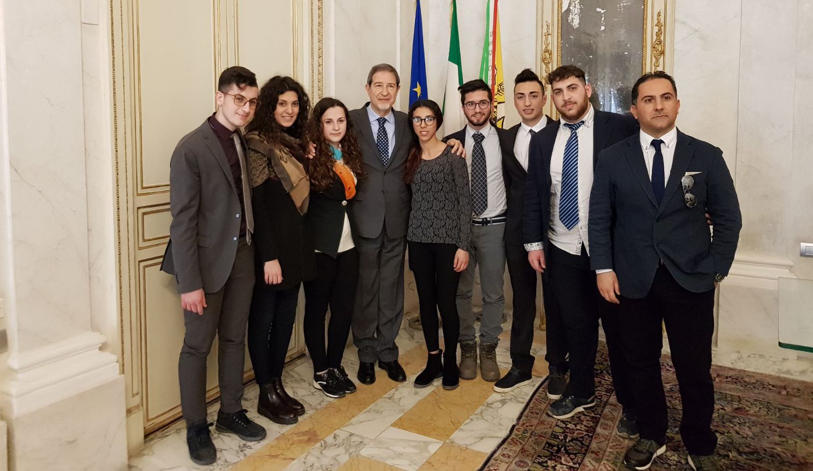  Studenti del “Fabio Besta” in visita all’Ars: incontro col presidente Musumeci