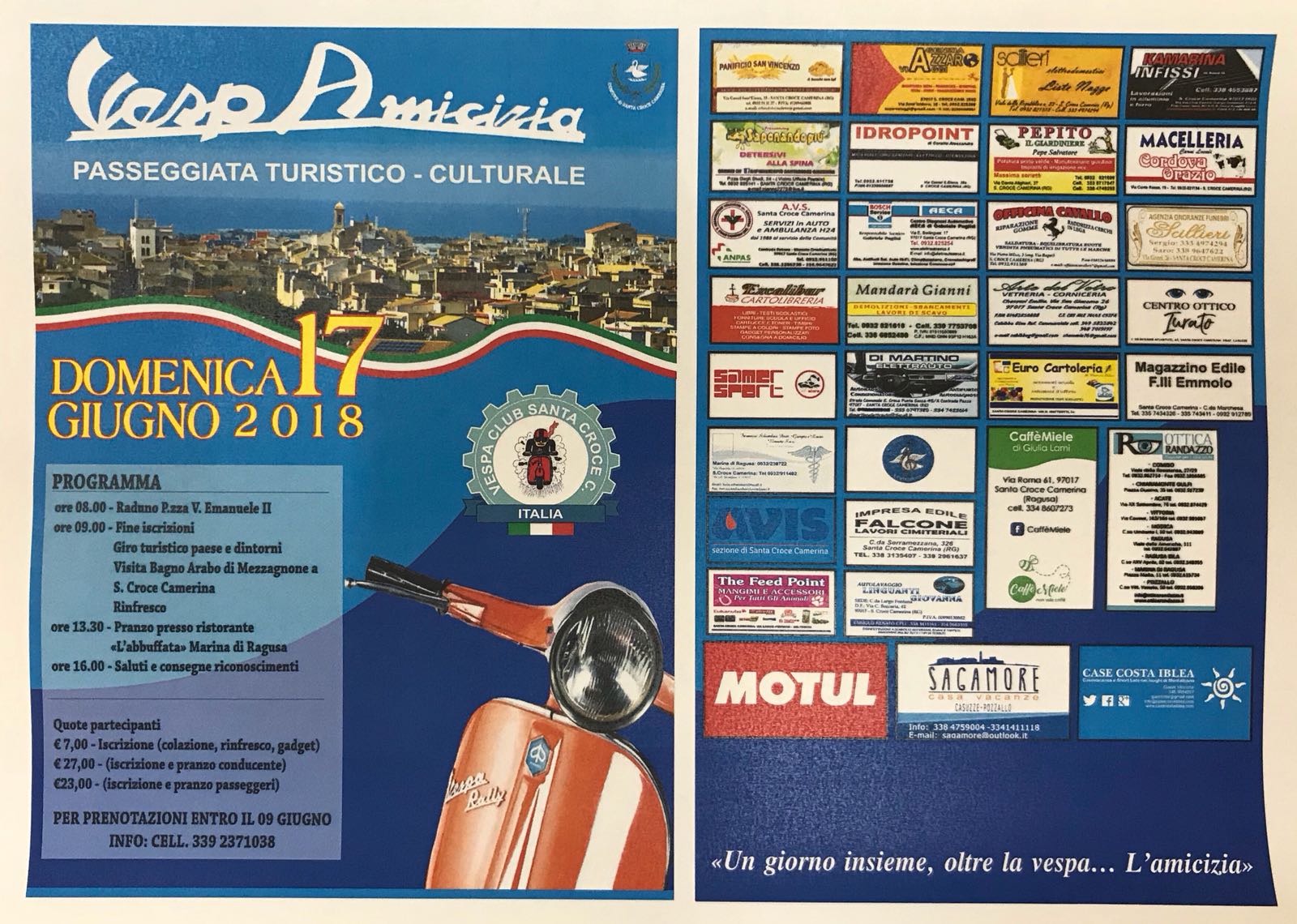  L’amicizia oltre la Vespa: domenica 17 giugno un giro da S.Croce a Casuzze