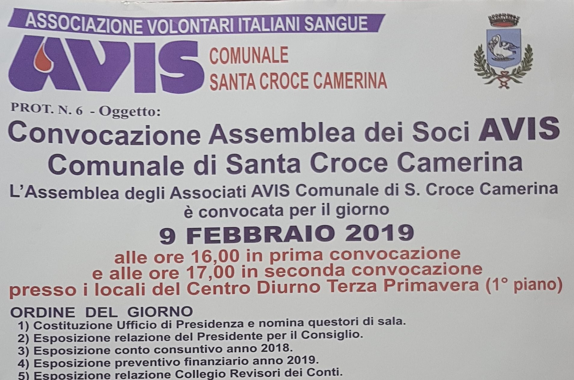  Sabato l’Avis si ritrova in assemblea, tra bilanci da approvare e buoni propositi