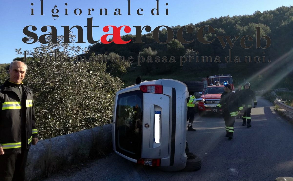  Si cappotta con l’auto in contrada Grassullo: ma il conducente è illeso