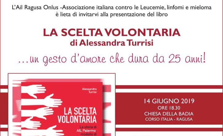  Ragusa – L’associazione contro le leucemie il 14 giugno presenta il nuovo libro di Alessandra Turrisi