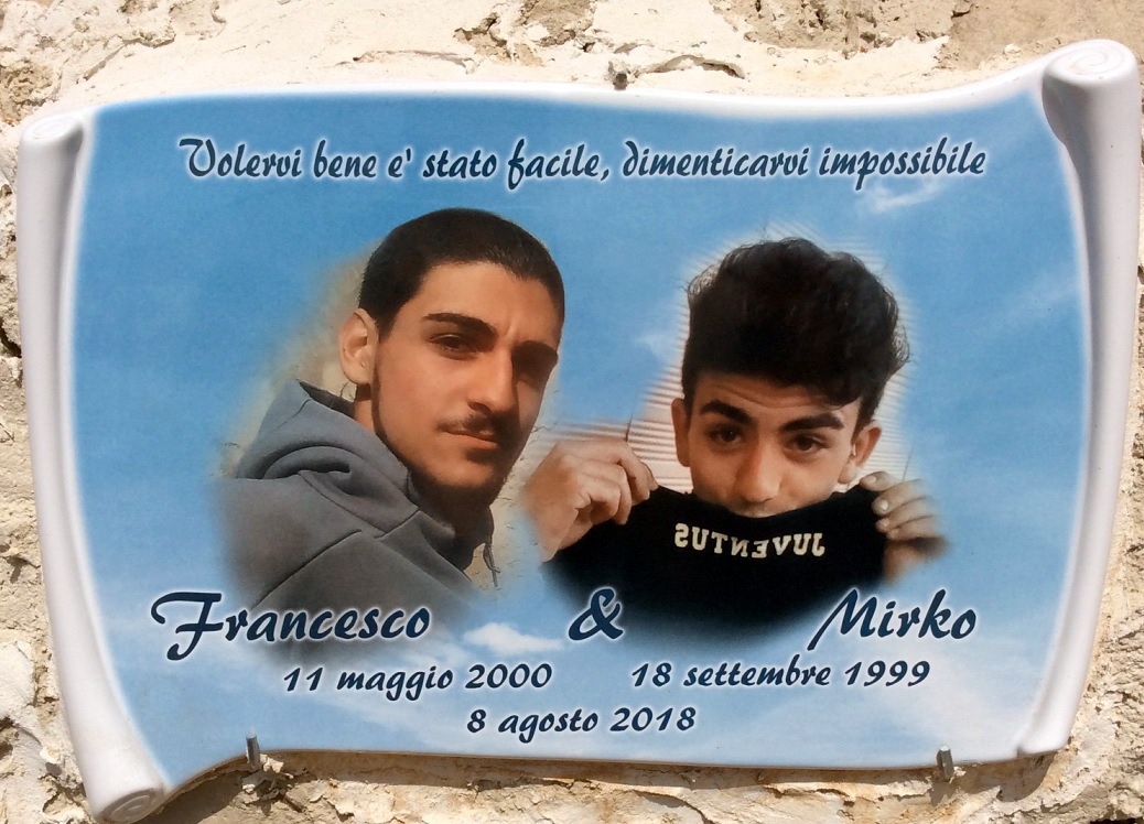  Un pensiero speciale per Mirko e Francesco a un anno dalla tragedia