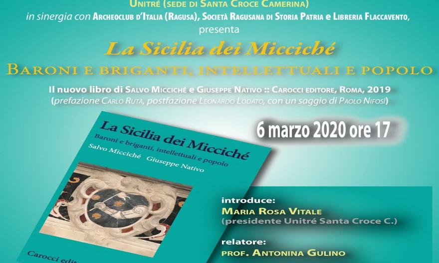  “La Sicilia dei Micciché”: il 6 marzo la storia di un cognome all’Unitre