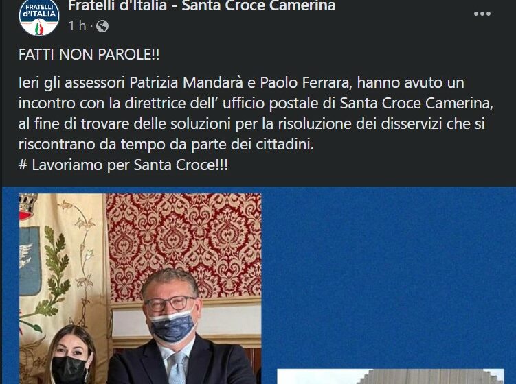  Fatti, non parole! Ma i post di Fratelli d’Italia sono pieni di fumo