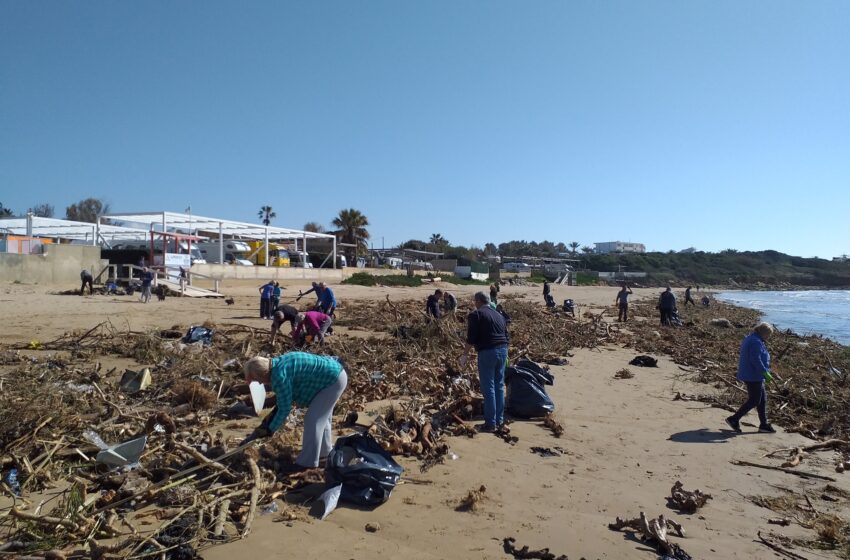  Punta Braccetto: i turisti ripuliscono la spiaggia invasa dai detriti