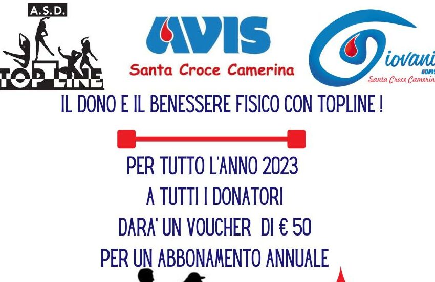 Collaborazione tra Avis e palestra Top Line: un “buono” per i donatori